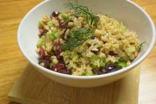 Brown rice salad, perfect dinner and lunch